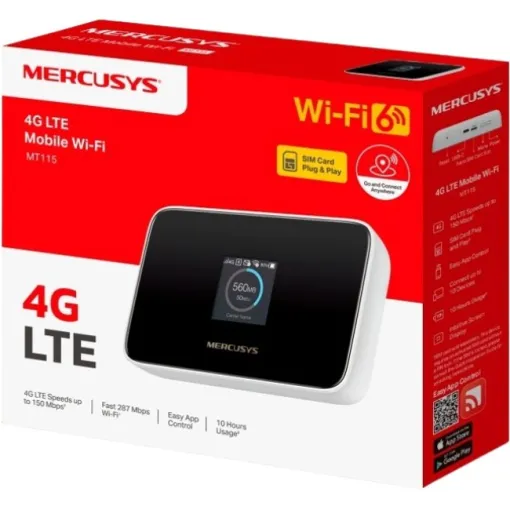 Router inalámbrico, color blanco, 4G MT115 MERCUSYS
