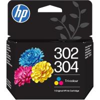 Cartucho de tinta cinta magenta y amarillo 302/304, B7RT6AE HP Cartucho de tinta cinta magenta y amarillo 302/304, B7RT6AE HP