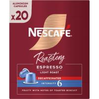 NESCAFÉ espresso kafe kafeinagabea, bateragarria Nespressorekin, kutxa 20 ale NESCAFÉ espresso kafe kafeinagabea, bateragarria Nespressorekin, kutxa 20 ale