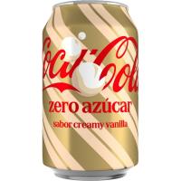 Refresco de cola vainilla s/ azúcar COCA COLA ZERO, lata 33 cl