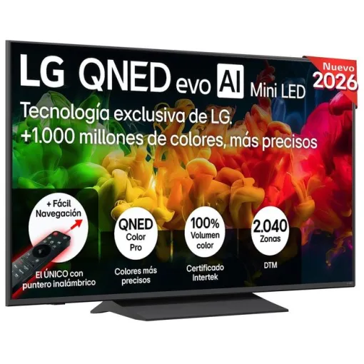 Televisor 55" QNED Evo MiniLED, antereflejos negro, 55QNED81B6A LG Televisor 55" QNED Evo MiniLED, antereflejos negro, 55QNED81B6A LG