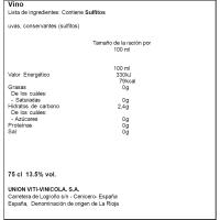 Vino Tinto Crianza Rioja MARQUÉS DE CÁCERES, botella 75 cl