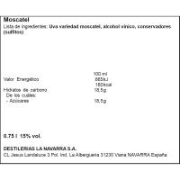 Vino Moscatel GOYA, botella 75 cl