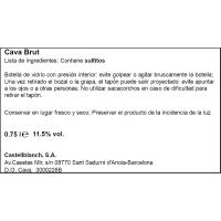 Cava Brut CANALS & NUBOILA, botella 75 cl