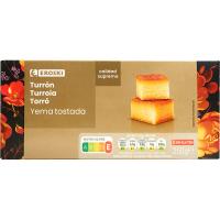 Turrón de yema tostada EROSKI, caja 250 g Turrón de yema tostada EROSKI, caja 250 g