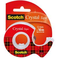 Cinta Adhesiva Transparente en Portarrollos Crystal 12 mm x 10 metros SCOTCH