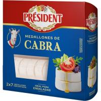 Queso rulo de cabra en medallones PRESIDENT, bandeja 200 g