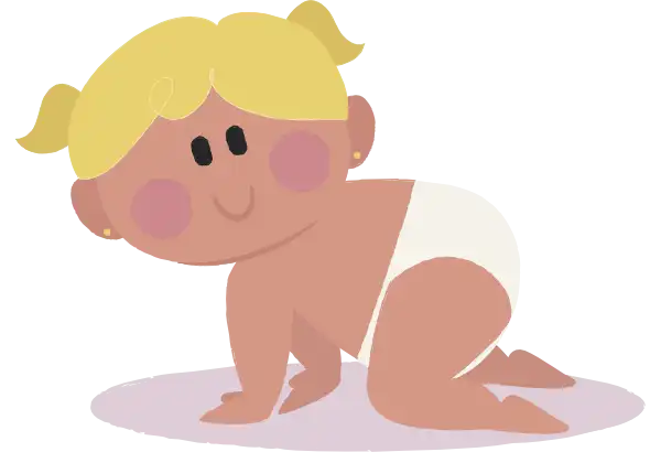Bebé en pañales
