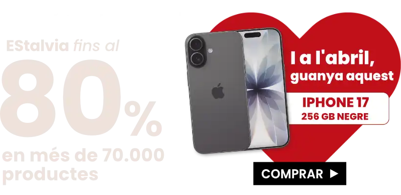 Estalvia fins al 80% en més de 70.000 productes i, a l'abril, guanya un iPhone 17 de 256 GB negre