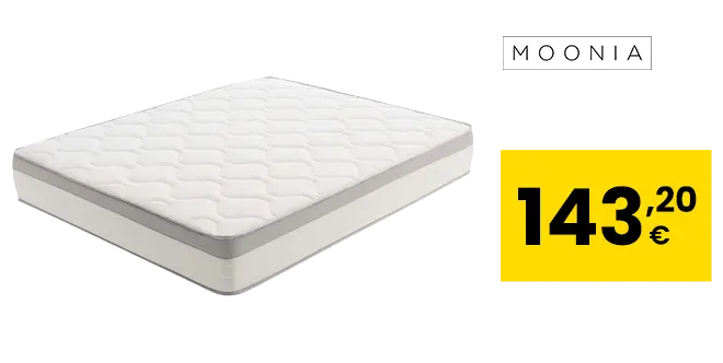 Moonia colchón Spring 22cm, 90x190cm