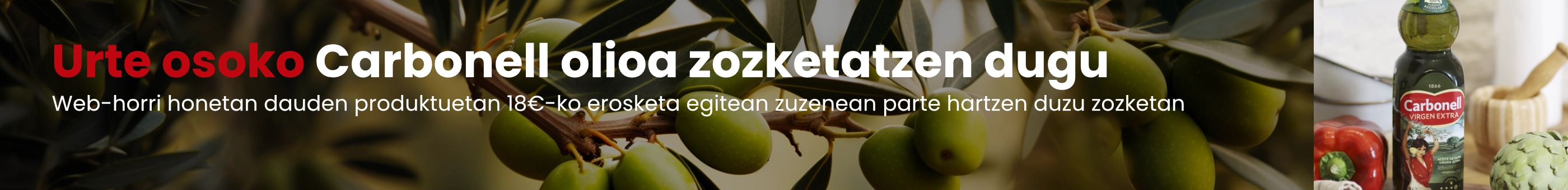 Urte osoko Carbonell olioa zozketatzen dugu