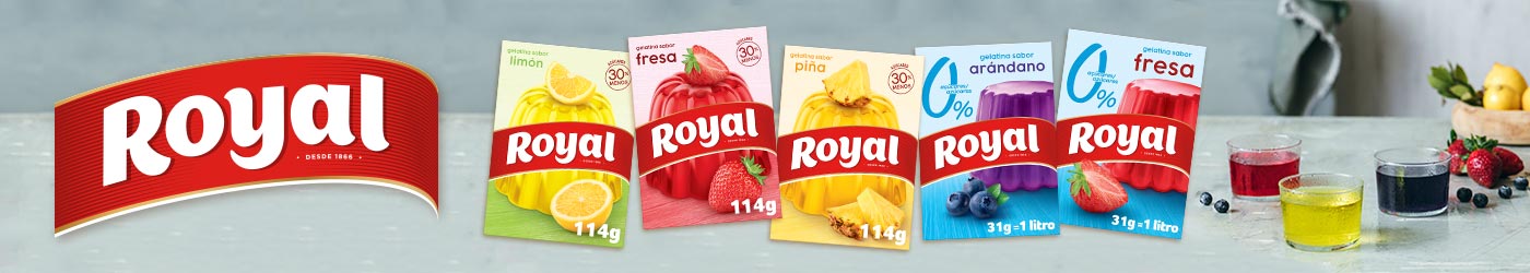 Gelatina sabor fresa sin azúcar Royal caja 31 g - Supermercados DIA
