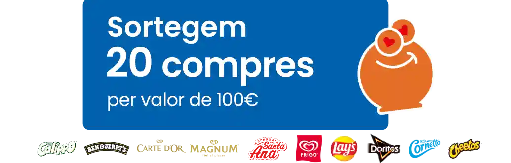 Sortegem 20 compres per valor de 100 €"