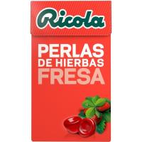 Perlas de fresa-menta RICOLA, caja 25 g