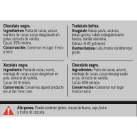 EROSKI SELEQTIA % 85 kakaoko txokolate beltza, tableta 100 g 