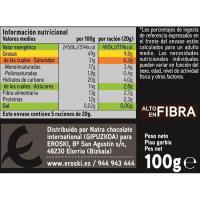 Chocolate negro 85% cacao Eroski SELEQTIA, tableta 100 g 