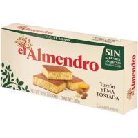 Turrón de yema tostada sin azúcar EL ALMENDRO, caja 200 g