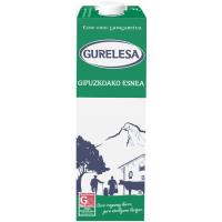 Leche semidesnatada GURELESA, brik 1 litro