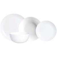 Vajilla Diwali, opal, 19 pzas, llanos 25cm, hondos 20cm, postre 19cm y ensaladera