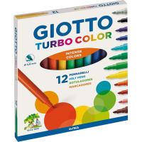 Rotulador, 12 colores, Turbo Color GIOTTO, caja 12 uds