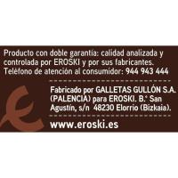 Galleta Digestive con chocolate EROSKI, paquete 300 g