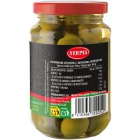 Aceitunas verdes picantes con hueso SERPIS, frasco 340 g 