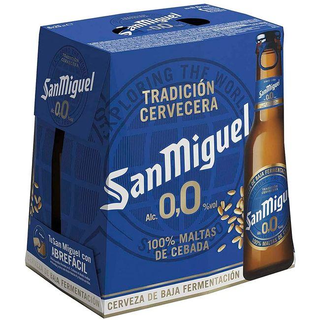 precios Cerveza Sin Alcohol 0,0 San Miguel, Pack Botellín 6X25 Cl en Eroski