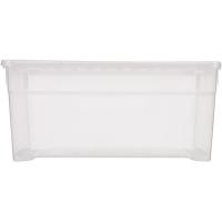 Caja de plástico con tapa textile CURVER, 18,5 litros, 396x433x173mm