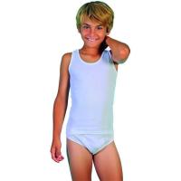 Camiseta interior de tirantes, blanca, 100% algodón, talla 4-5 años VISTO BUENO, pack 2 uds