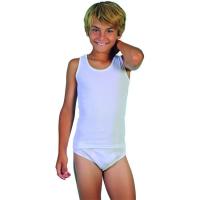 Camiseta interior de tirantes, blanca, 100% algodón, talla 6-8 años VISTO BUENO, pack 2 uds