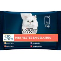 GOURMET PERLE katuentzako gelatina, sorta 4x85 g