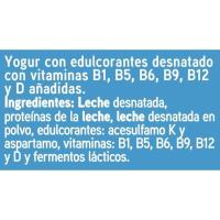 Yogur natural cremoso edulcorado 0% EROSKI, pack 4x125 g