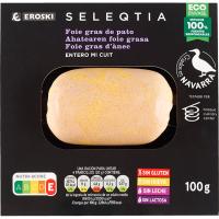 Foie gras entero de pato Eroski SELEQTIA, blister 100 g