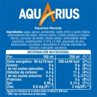 Bebida isotónica de naranja AQUARIUS, pack 4x1,5 litros