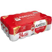Cerveza AMSTEL, pack lata 24x33 cl