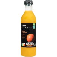 Zumo recién exprimido de naranja Eroski SELEQTIA, botella 75 cl 