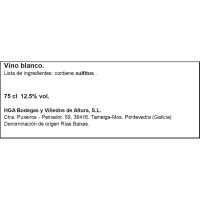 Vino Blanco Rías Baixas ABADIA DO SEIXO, botella 75 cl