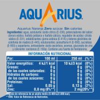 AQUARIUS laranjazko edari isotonikoa azukre/g., botila 1,5 litro