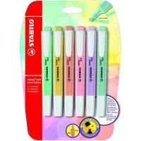 Marcador fluorescente 6 colores Swing Cool STABILO, pack 6uds