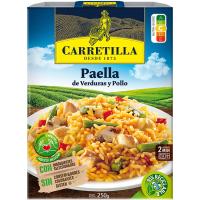 Paella de verduras-pollo CARRETILLA, bandeja 250 g