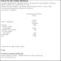 EL POZO LEGADO pentsu besoa, % 50 arraza iberikoa, pieza 5 kg