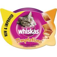 Snack Temptations de pollo para gato WHISKAS, tarrina 60 g