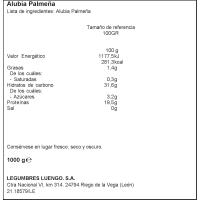 Alubia palmeña redonda LUENGO, paquete 1 kg