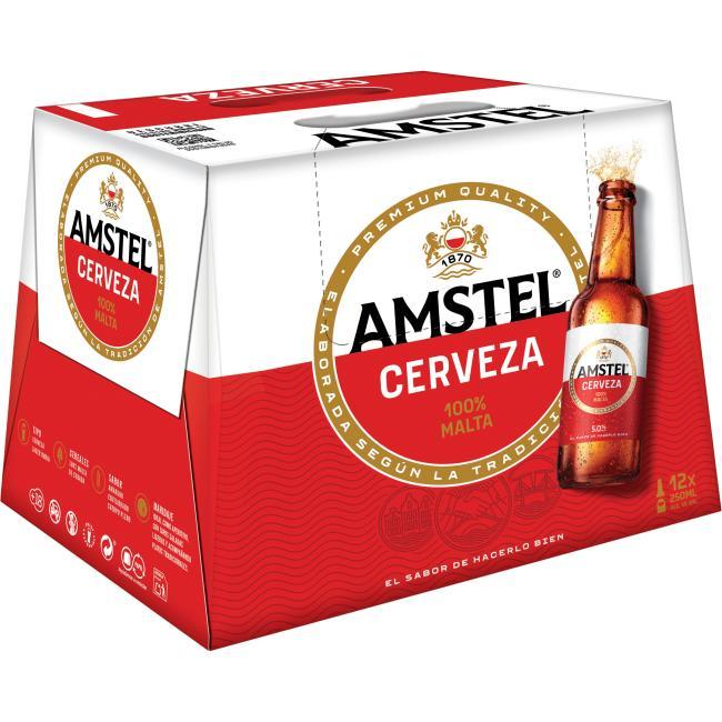 precios Cerveza Amstel, Pack Botellín 12X25 Cl en Eroski