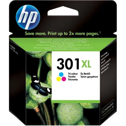 Cartucho de tinta original tricolor, CH564EE, 301 XL HP, 1 ud