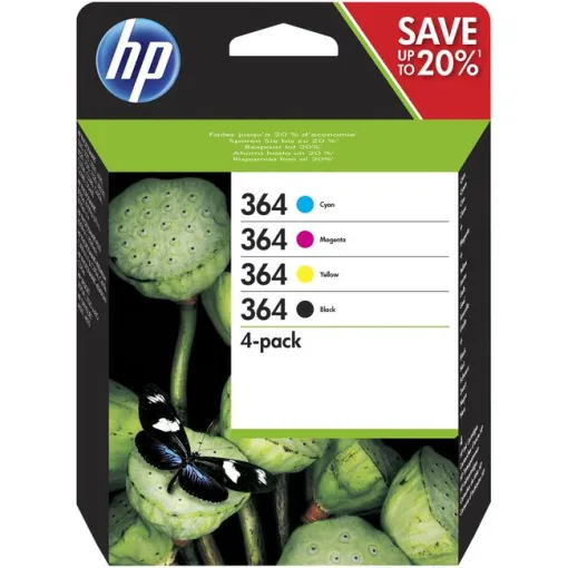 Cartucho de tinta original combo N9J73AE, 364 HP, Pack 4 uds