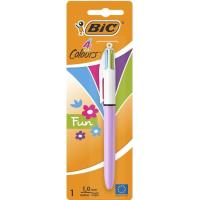Bolígrafo de 4 colores cuerpo pastel punta 1 mm, ¿Cuál te llegará? Fun BIC, 1 ud