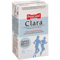 Clara líquida pasteurizada PASCUAL, botella 1 litro