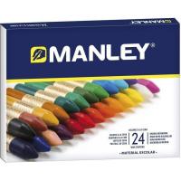 Ceras blandas colores surtidos MANLEY, caja 24uds