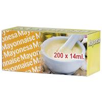 Mayonesa en monodosis SERVIHOSTEL, 200 uds, caja 2,6 kg